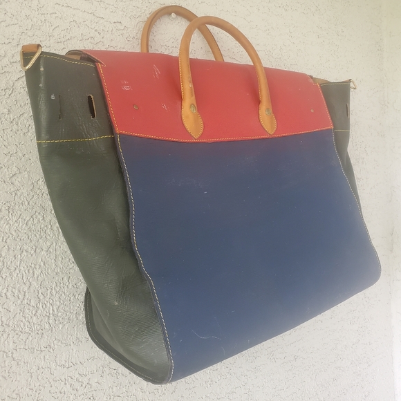 Rare Vintage Italian Botticelli Oversized Travel Bag. - Picture 9 of 16